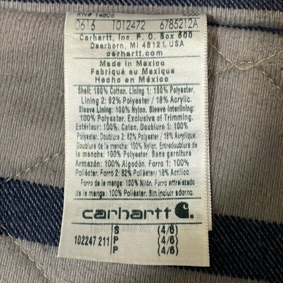 Women’s Carhartt Utility Barn Coat Lined Fleece Collar Tan Size Small (4-6) - Picture 6 of 16